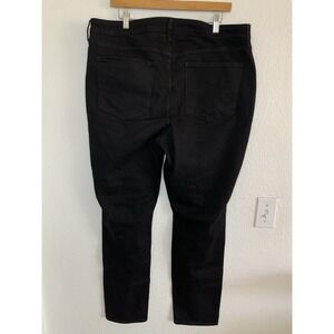 Old Navy Wow Straight Jeans Womens 18 Long Black High Rise Stretch Denim Pants